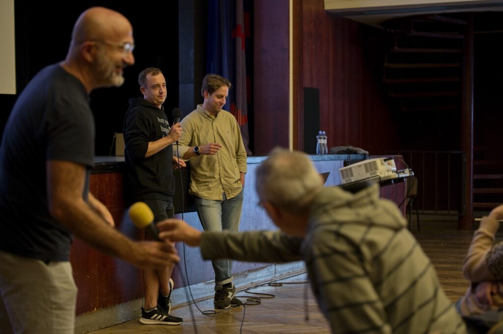 Debata po filmu "Oběť" s režisérem Michalem Blaškem a scenáristou Jakubem Medveckým. Foto: Michael Džindžichašvili.